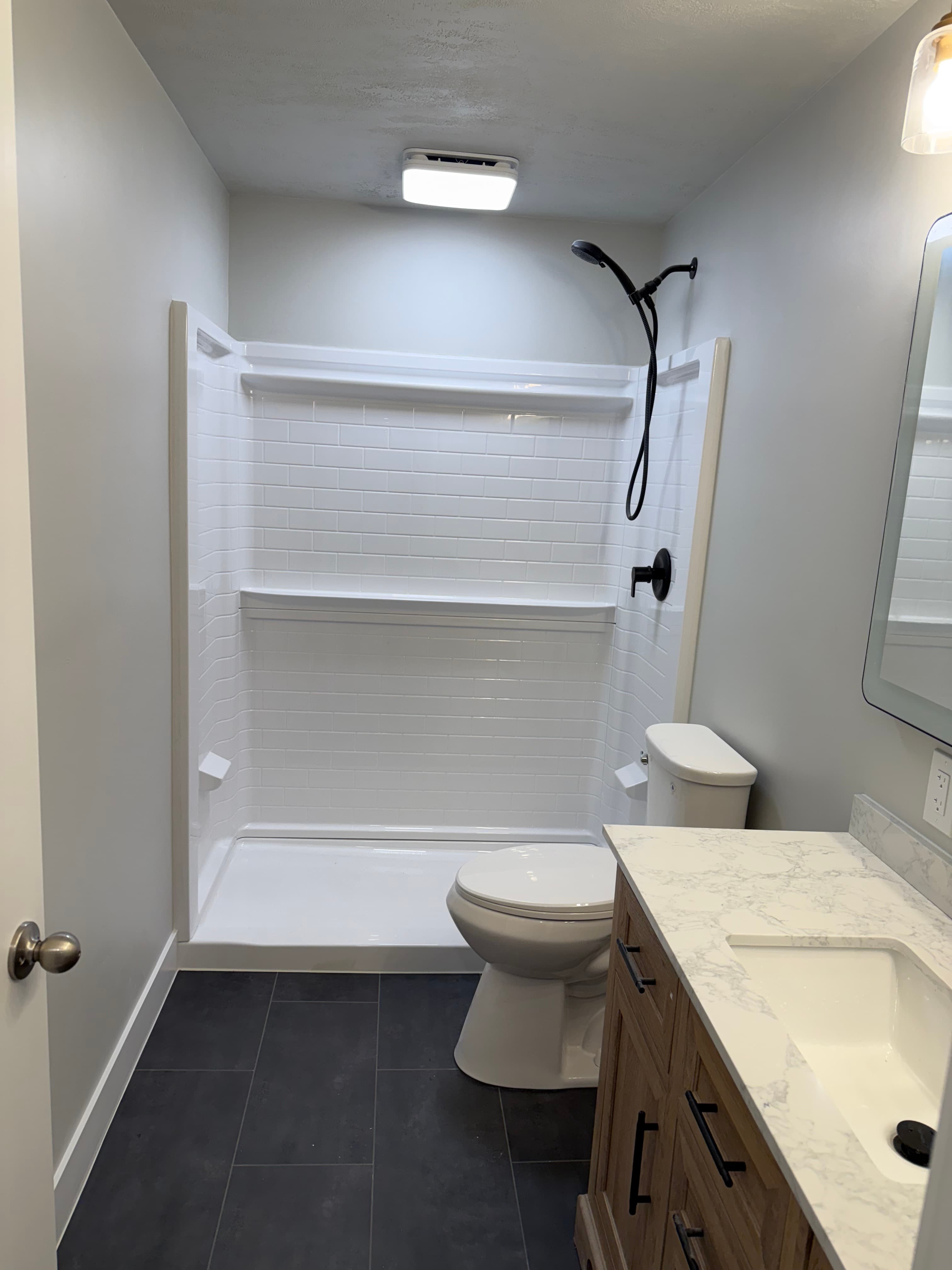 Walk-in Tiled Shower